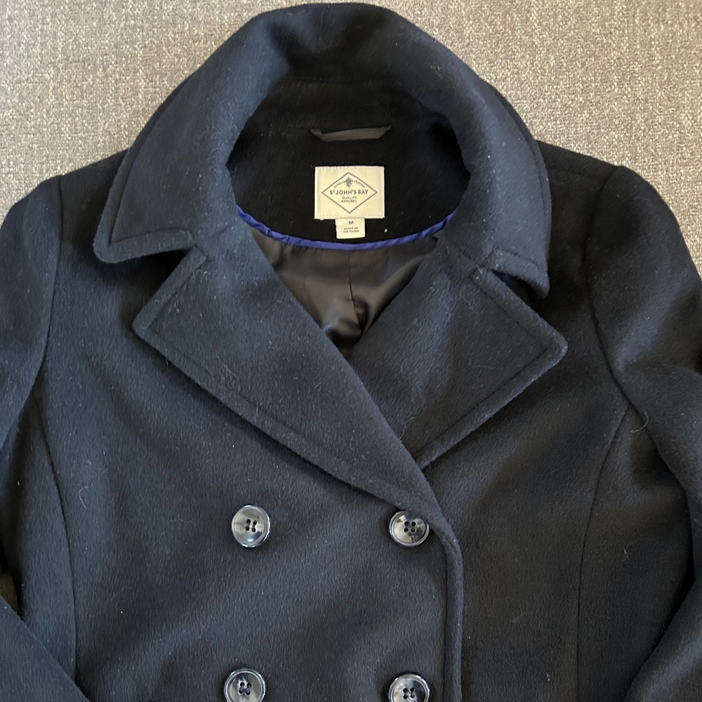 🌺Wool St. John’s Bay Heavy Pea Coat